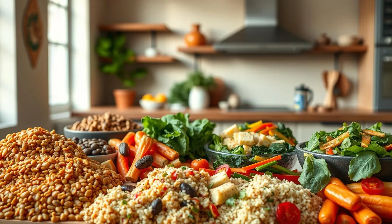 high protein vegan meal
