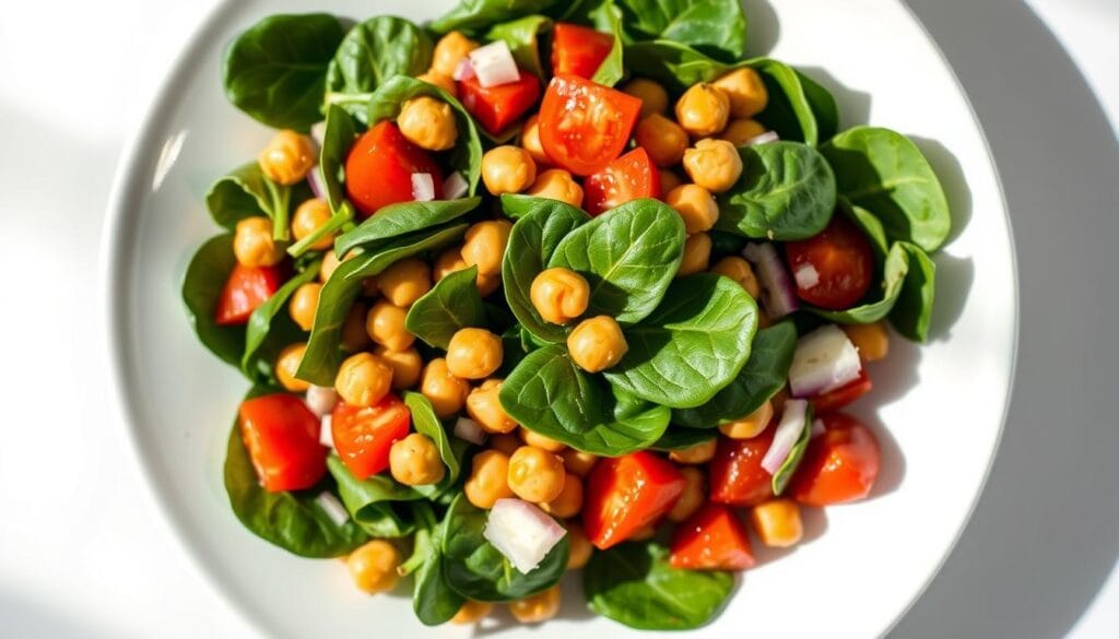 spinach chickpea salad spinach chickpea salad